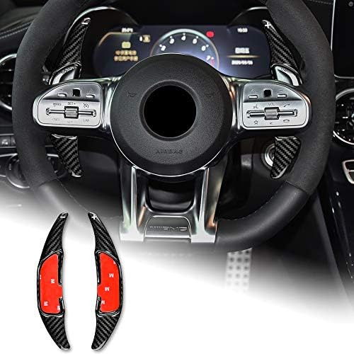 Airspeed Carbon Fiber Wheel Paddle Shifter Extensions Tampa Padrões de mudança Acessórios para acabamentos interiores Para Mercedes Benz AMG C63 W205 E63 W213 C43 A45 G63 S63 GLA45 GLS63