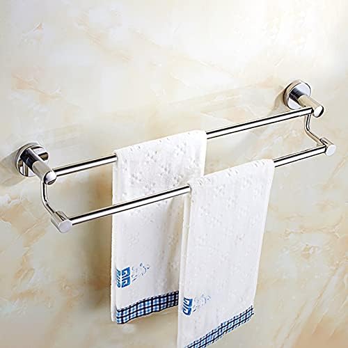 -S prateleiras, toalhas de toalha Toalheiro montado na parede, barra de toalha de toalha de toalha dupla toalhas de aço inoxidável banheiro de mão do toalha, acabamento polido redondo hardware de banheiro da haste de toalha/30cm