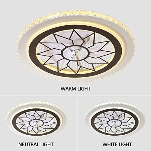 KMYX Modern Creative Design Ceiling Fan com luz com controle remoto Fan Light 23,6 polegadas ventilador de teto para iluminação