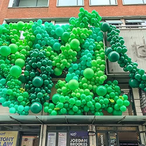Balões verdes tamanhos diferentes 105 pacote 24/10,5 polegadas Garland Garland Arch Kit para aniversário, chá de bebê
