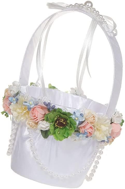 XJJZS Casamento Bridal Handd Casket Basket Lace Lace Wedding Supplies Decoração de Casamento