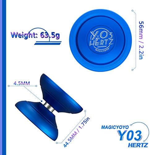 Magicyoyo yoyo profissional y03 Hertz azul sem resposta ioyo, liga metal yoyo para jogador avançado, yo-yo k2 snow branco