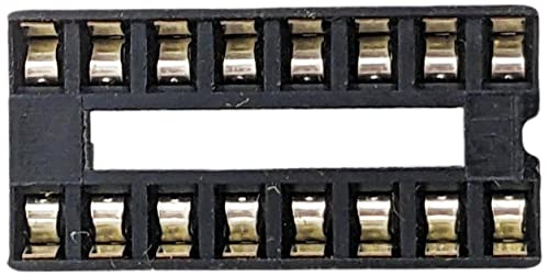 5 pacote de 16 pinos cauda de solda de baixo perfil DIP IC SOCKET, 2,54 mm, linhas de 7,6 mm para a distância - Express