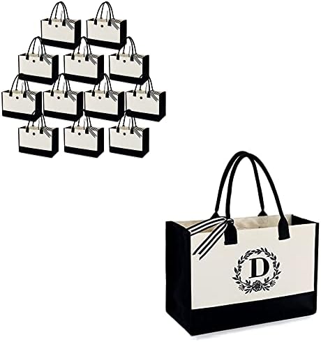BEEGREEN 12 PackCanvas sacolas Presentes personalizados para mulheres 12,8,6,3 Pacote em branco e presentes de aniversário