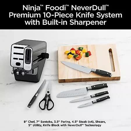 Ninja Foodi Nangull Premium 10pc Sistema de faca de aço inoxidável alemão