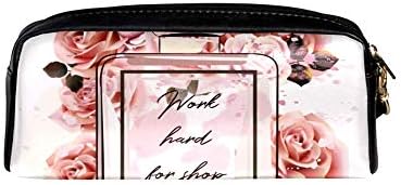 Bolsa de vidro de perfume rosa de aquarela e rosas bolsa portátil PU CAEL CAEN CASE CASE ESTATURA PACOLARA LAVENCIO