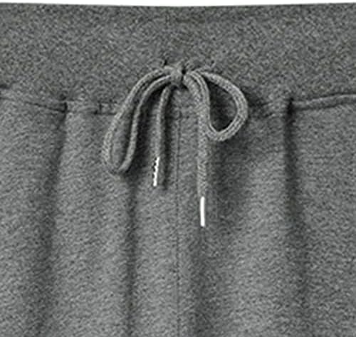 Cintura elástica de homens 3/4 do bolso leve com zíper abaixo do joelho Treino de ginástica cônica Capripas