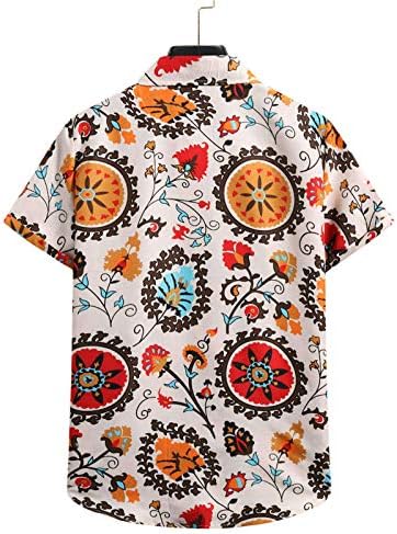 Xxbr camisas havaianas masculinas, impressão floral colorida de verão vintage vintage casual praia de férias ao ar livre camisas de manga curta