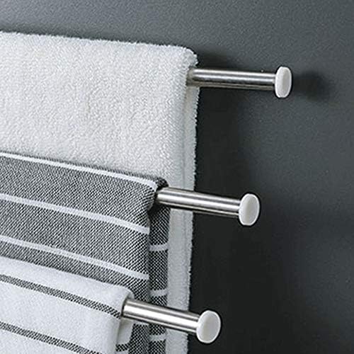 Slsfjlkj rack de toalha giratória, banheiro à prova d'água na cozinha de parede de parede rack, sucção de plástico para toalha