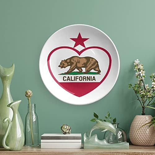Placa decorativa de cerâmica de bandeira da República da Califórnia com exibição Stand pendurada no aniversário personalizada