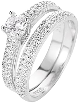 Ringos de moissanita para anéis de casal para mulheres com diamantes para mulheres jóias de moda Acessórios populares Annings-02225