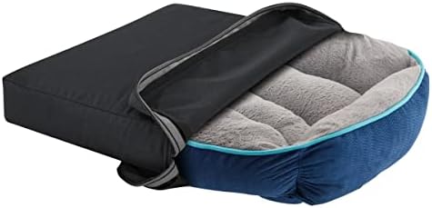 Capas de cama de cachorro Selugove 44L × 32W × 4H polegadas laváveis ​​lavajustos e impermeabilizados tecido Oxford com alças e capa de revestimento de cama de cachorro reutilizável para zíper para cão médio a grande 85-95 libras