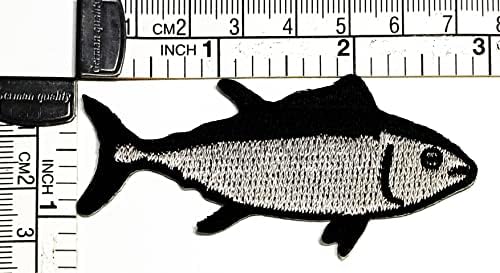 Kleenplus 3pcs. Peixe de salmão adesivo artes artes de salmão pescador de desenho animado signo símbolo de símbolo de camisetas jeans chapéus de jeans mochilas de apliques diy bordados
