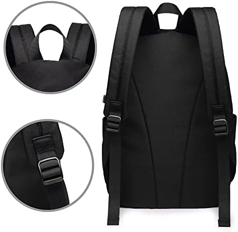 Mochila HIMILK COM USB LAPTOP SCHOOL Backpack Saco de viagem 17 polegadas, preto, um tamanho único