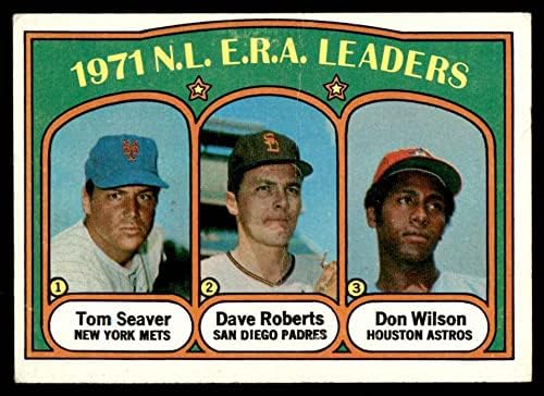1972 Topps # 91 líderes da era Tom Seaver/Dave Roberts/Don Wilson Mets/Padres/Astros VG Mets/Padres/Astros