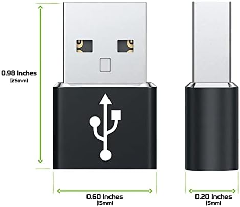 Usb-C fêmea para USB Adaptador rápido compatível com sua borda Motorola 20 para carregador, sincronização, dispositivos OTG como