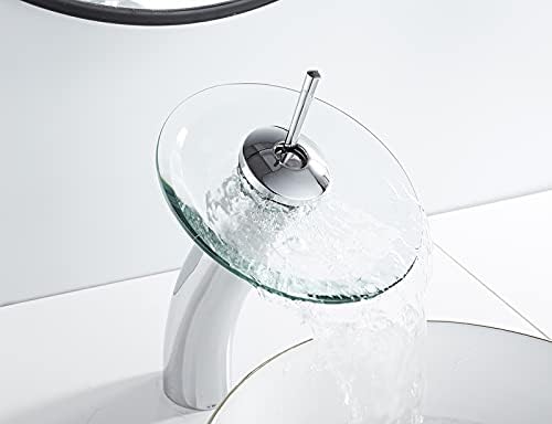 Torneira de vaso de banheiro Catina cromo cachoeira bico único maçaneta de uma tigela de uma tigela de tigela Torneira de pia de pia