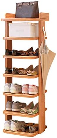 KMMK 7 Sapatos de madeira de madeira chinelos de sapatos de armazenamento prateleiras de sapatos para corredor de corredor, design