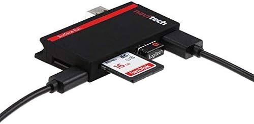 Navitech 2 em 1 laptop/tablet USB 3.0/2.0 Adaptador de cubo/micro USB Entrada com SD/micro sd leitor de cartão compatível com o Asus Rog Strix Hero II 15,6 polegadas