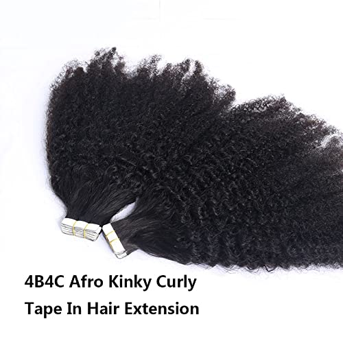 Fita Afro Kinky Curly 4B 4C em extensões de cabelo humano Mongol