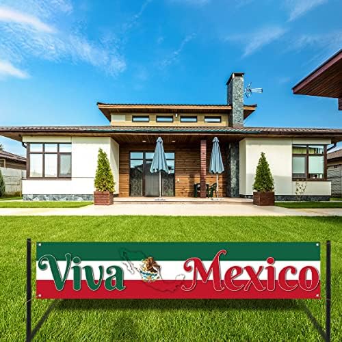 Viva México Fence Banner México Independência Dia 16 de setembro