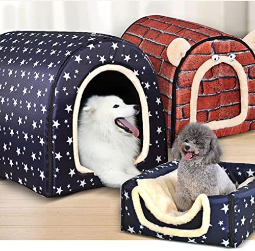 Lüzhong Cozy Cave Cama de cachorro, cama de estimação de caverna premium para gatos e cães pequenos calmantes e aconchegam almofada