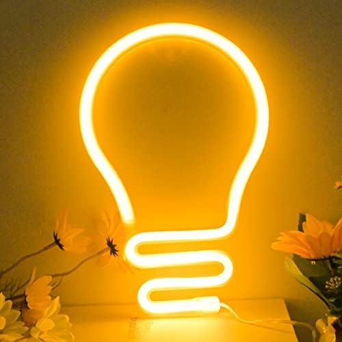 Luz de neon de néon para decoração de parede, sinal de lâmpada de lâmpada Luz decorativa, USB ou 3-AA Battery Placiais