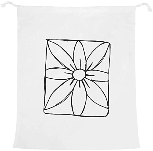 Azeeda 'Flower Motif' Laundry/Lavagem/Bolsa de Armazenamento