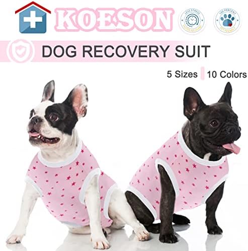Traje de recuperação de koesson para cães femininas, traje de recuperação de cães após sapa de feridas abdominais protetor, bandagens
