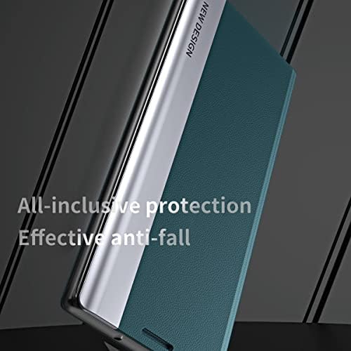 CCSmall Fin Slim Flip Caso para Oppo Find X5 Pro com Stand, Caso de telefone protetor à prova de choque de couro premium Premium