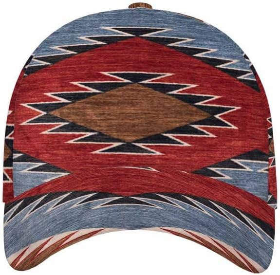 Alrbe Tin Baseball Caps Southwest nativo americano Chevron Sun Hats Snapback Trucker for Men Mull Multicolored
