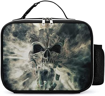 Demon Skull Apparition Reutilable almoça bolsa de lancheira isolada recipiente de lancheira para viajar de piquenique de trabalho com
