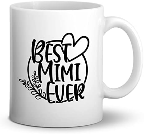 DOTAIN MELHOR MIMI Ever Ceramic Caneca - 11 onças Vovó Mimi Presente Coffee Coffee Cope Cup, Vovó Aniversário de Natal