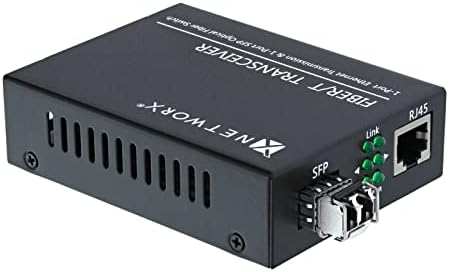 Networx Gigabit Ethernet Fiber Media Converter - UTP a 1000Base -ZX - LC SingleMode, 80km, 1550nm
