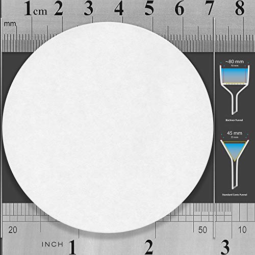 Papel de filtro de laboratório de 7 cm, grau qualitativa padrão 1 - Fluxo médio de Zenpore 70 mm