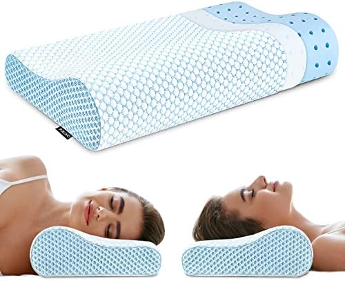 Travesseiros de espuma de memória travesseiro de travesseiro de pescoço para dormir, travesseiro ergonômico do travesseiro do