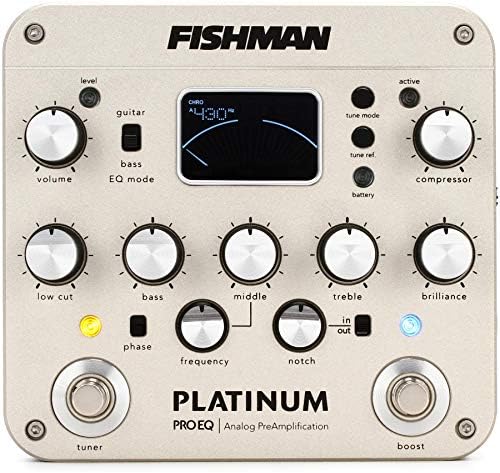 Fishman Platinum Pro Eq Di Pedal de pré -amplificador analógico