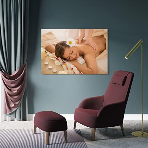 Poster de salão de beleza Senhoras de costas de massagem Spa de relaxamento Poster Poster Poster Posters Posters e Impressões