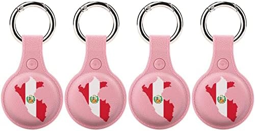 Caixa de TPU do mapa da bandeira do Peru para airtag com o chaveiro de proteção contra a tag de tag de tag de tag de tag rastreador