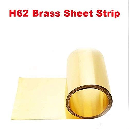 Haoktsb Brass Placa Brass Folha de latão Faixa de bronze Filme de bronze Alta pureza Folha de cobre, 100x300x2mm folha