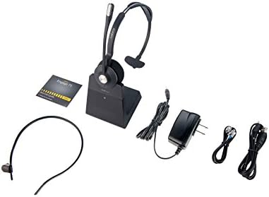 Polycom compatível com jabra engaja 75 pacote de fone de ouvido sem fio com adaptador EHS, 9556-583-125-PLY-PC, MAC, USB, VVX e Soundpoint Phones, Bluetooth, Skype for Business