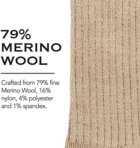 Meias de lã de Woolrich Merino para homens - feitos nos EUA, meia de caminhada de tripulação, feita de 78% de Merino