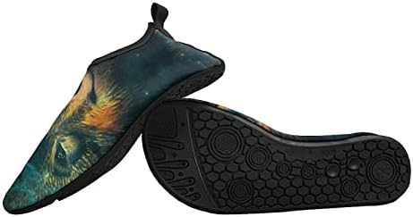 Máscara da boca Night Wolf Sapatos esportivos de água rápida para a praia Surf Water Slip-On Slip-On Aqua meias para homens