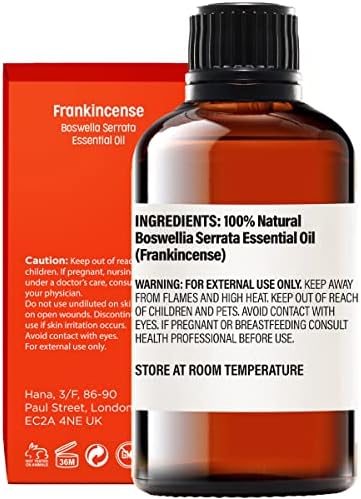 Óleo essencial de gengibre para gordura da barriga e dor e óleo de incenso para o conjunto de pele - de óleos essenciais de grau terapêutico - 2x1 fl oz - h'ana