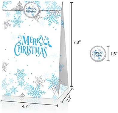 Pacote de sacolas de festa de Natal, caixas de presente Kraft Bottom Saco de papel embrulhado