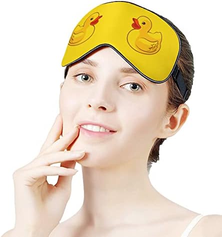Funnystar amarelo pato amarelo máscara de sono macia capa para o sono para a venda Perfeita blocos leves com alça ajustável
