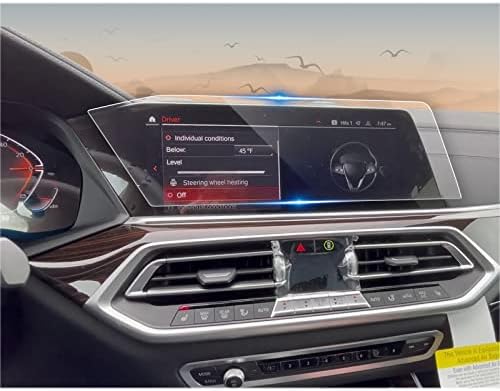 CDEFG Protetor de tela de vidro temperado para BMW X5 G05 / X6 G06 / X7 G07 12,3 Tela de toque, Radio de navegação por infotainment