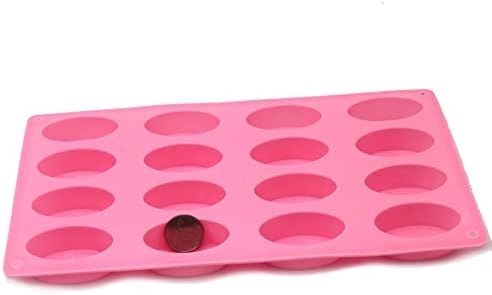 X-HaiBei 16 Cavidades ovais de sabão convidado Sabão Loção de sabão barata de chocolate Candy Candy Silicone Mold 2.1x1.2x0,7 polegadas por cavidade 1oz