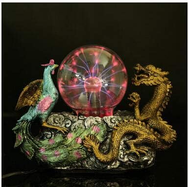 Zamtac Crystal Electrostatic Inductic Ball Dragon e Phoenix Auspicious Decoration Pieces of Electroostatic Magic Ball Factory
