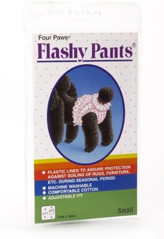 Quatro PAWS calças chamadas calças de algodão para cães fêmeas na estação